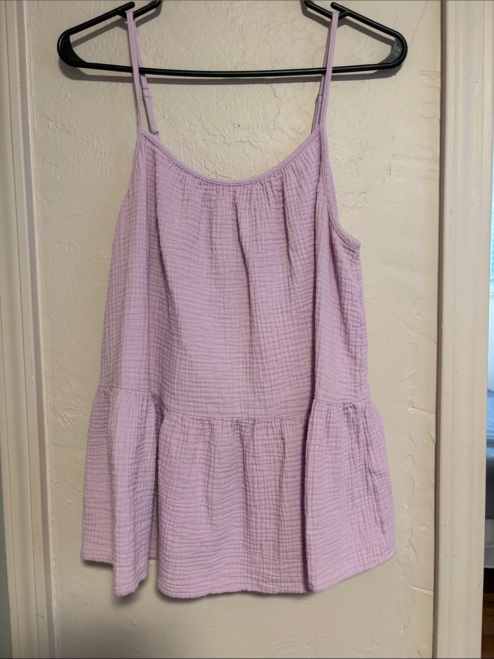 Caslon Lavender Gauze Tiered Tank Top